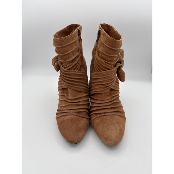 Womens Bijou New York Leather & Man-Made Materials Ankle Boots Size 7.5W Brown M - Picture 2 of 6